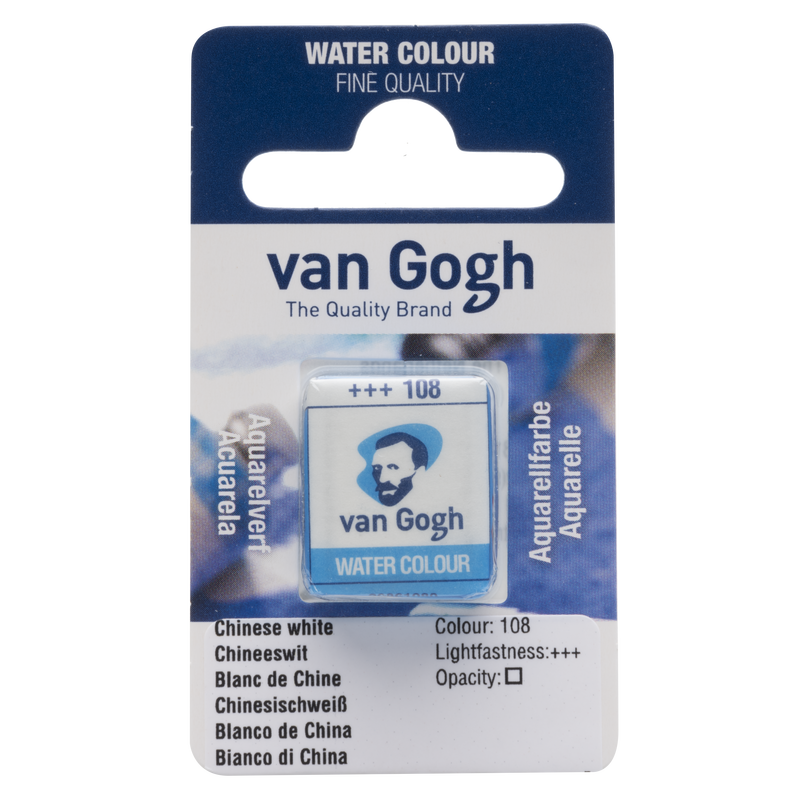 Watercolor Van Gogh 1/2 Godet No. 108 China White Watercolor Paste