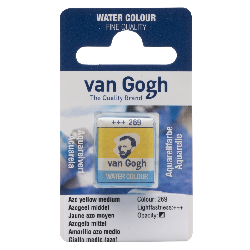 Acuarela Van Gogh Pastilla 1/2 Godet Nº 269 Color Amarillo Azo Medio