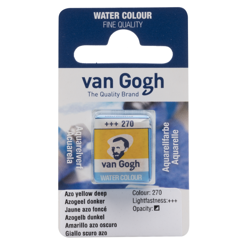 Van Gogh Watercolor Van Gogh 1/2 Godet No. 270 Dark Azo Yellow Color