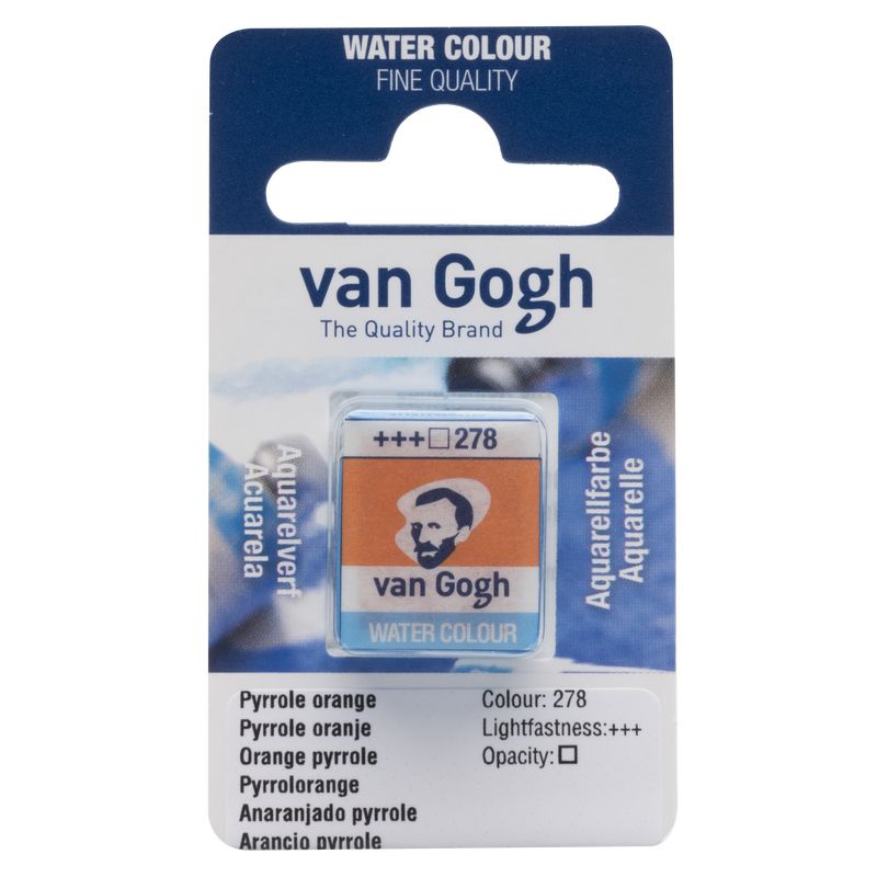 Acuarela Van Gogh Pastilla 1/2 Godet Nº 278 Color Anaranjado Pyrrole