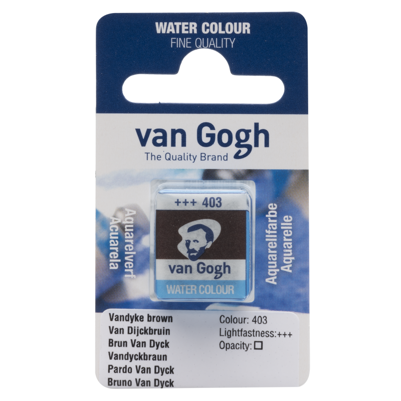 Van Gogh Watercolor Van Gogh 1/2 Godet No. 403 Van Dyck Brown Color