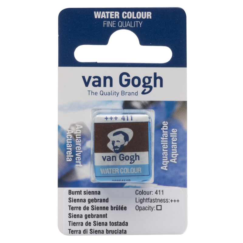 Van Gogh Watercolor Van Gogh 1/2 Godet No. 411 Color Earth Tanned Sienna