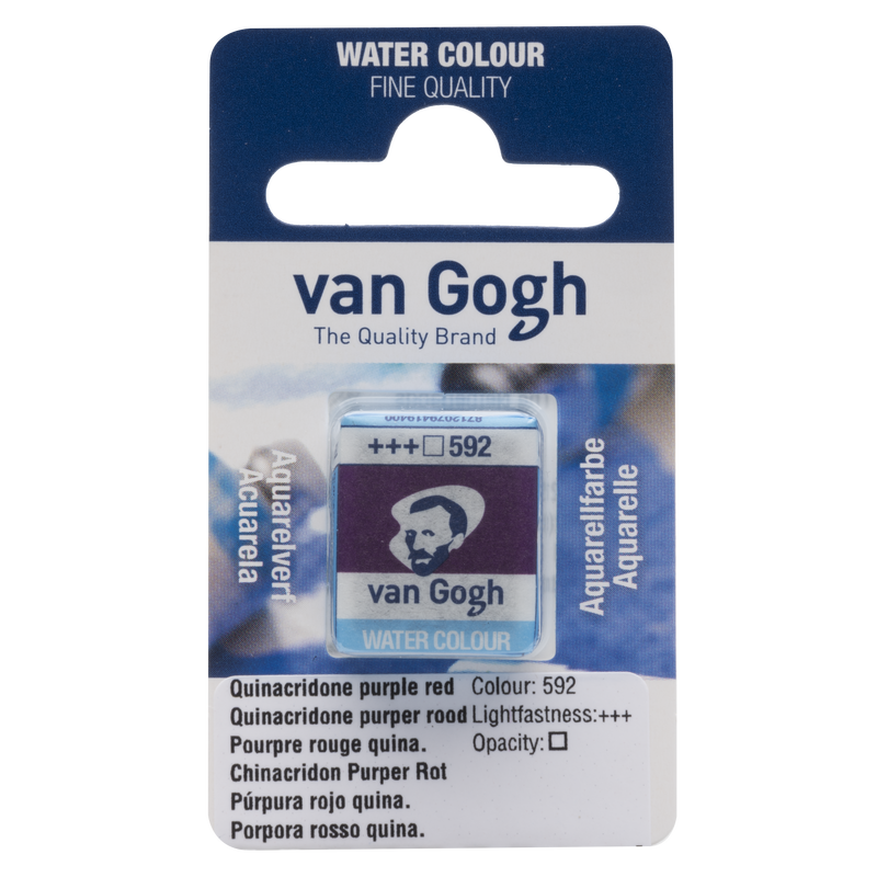 Van Gogh Watercolor Van Gogh 1/2 Godet No. 592 Pill Purple Red Quinacridone