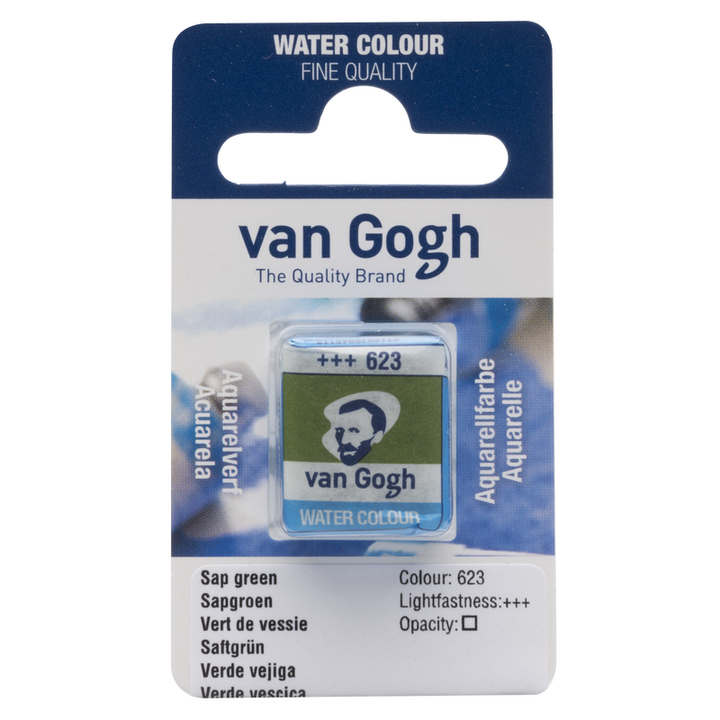 Watercolor Van Gogh 1/2 Godet No. 623 Color Bladder Green