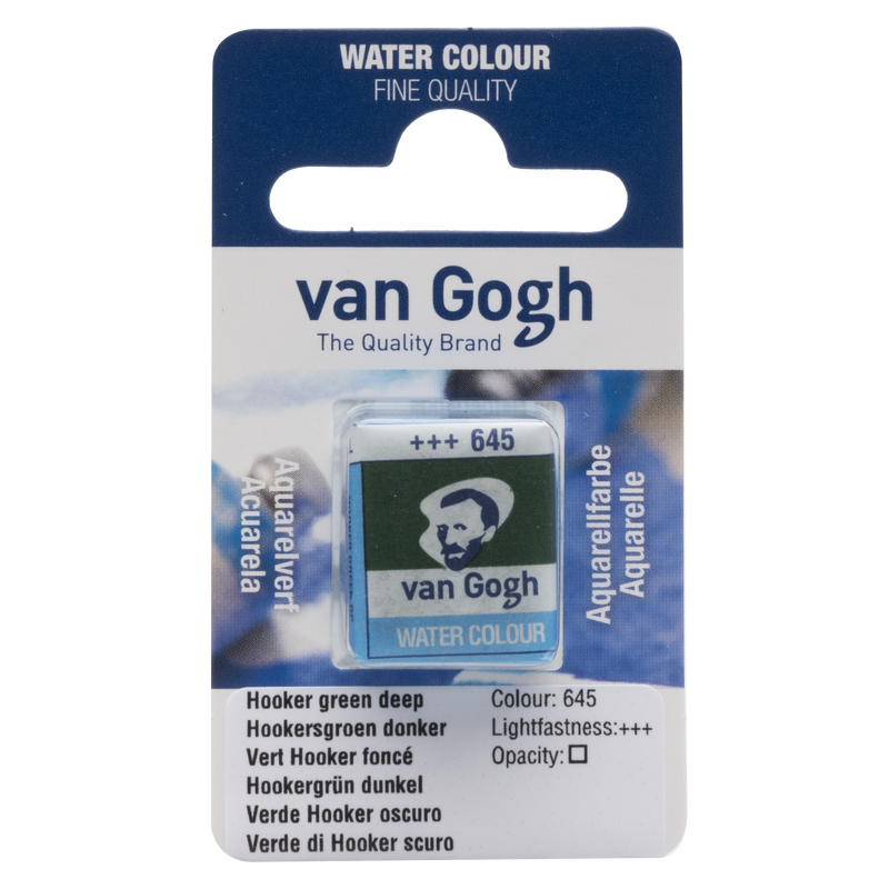 Van Gogh Watercolor 1/2 Godet No. 645 Dark Hooker Green Color