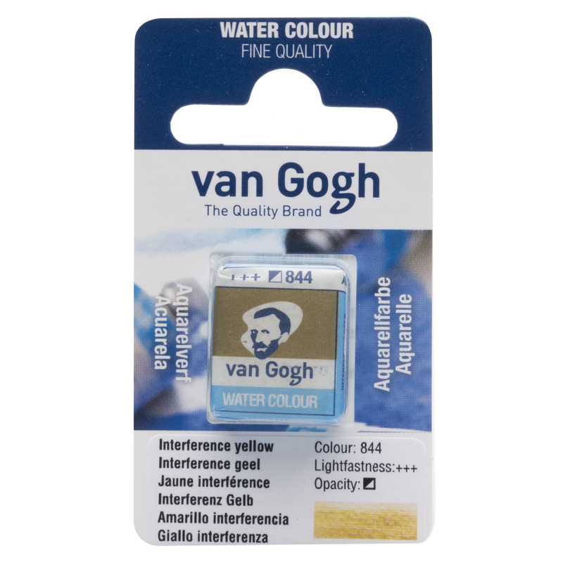 Watercolor Van Gogh 1/2 Godet No. 844 Yellow Interference Color