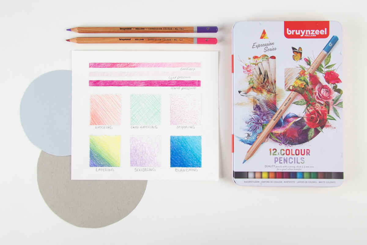 Bruynzeel Schachtel mit 12 Buntstiften Expression Series