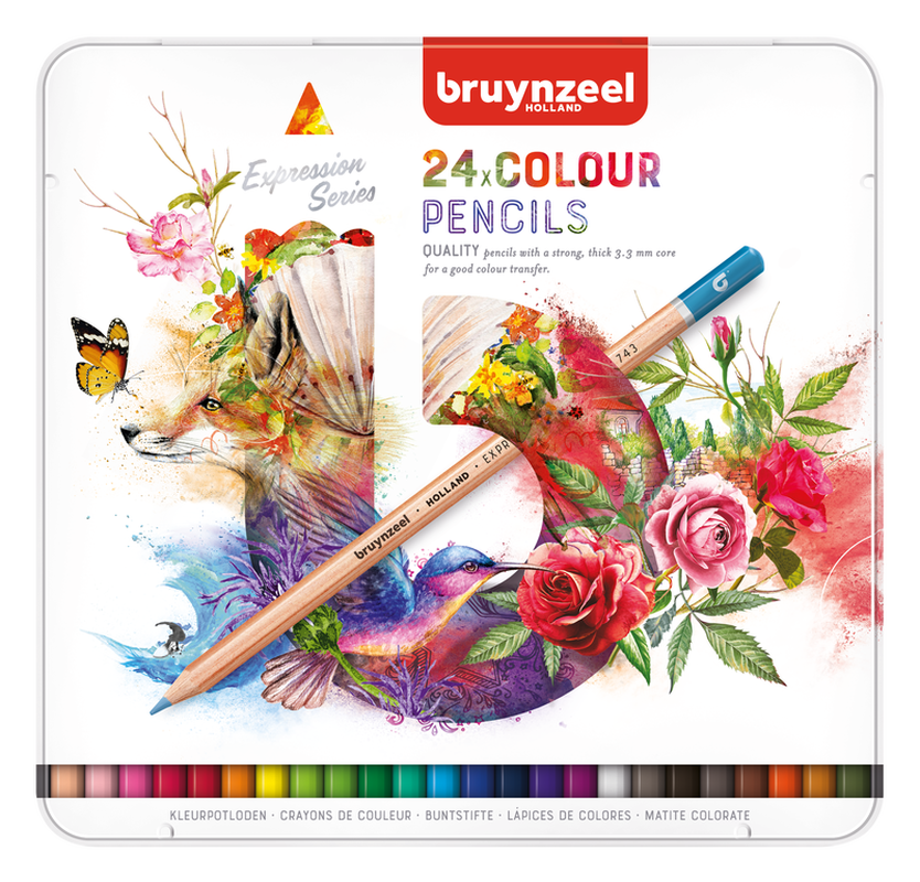 Bruynzeel Schachtel mit 24 Buntstiften Expression Series