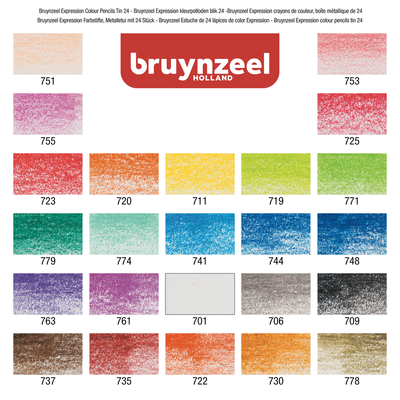 Bruynzeel Schachtel mit 24 Buntstiften Expression Series