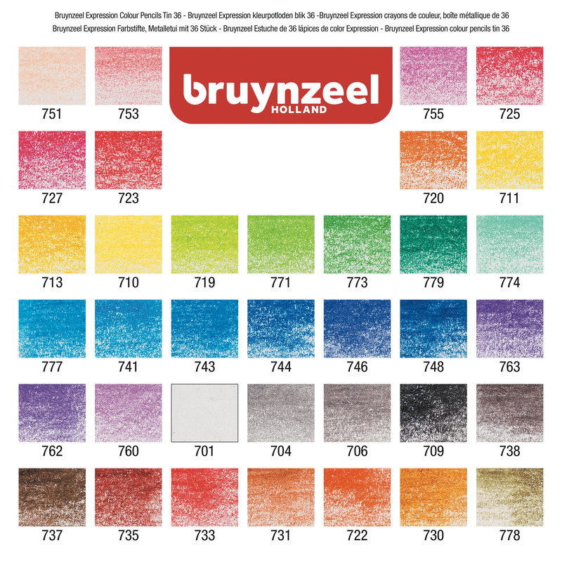 Bruynzeel Box of 36 colored pencils Expression Series