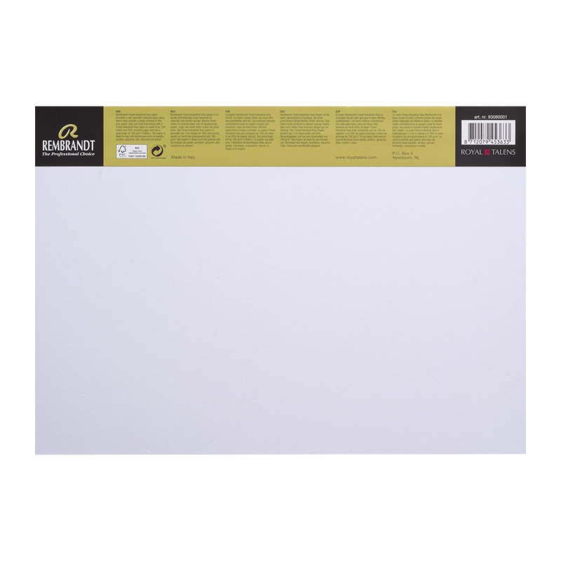 Rembrandt Multitechnik-Block 180gr- 29 7x42cm 50 Blätter Industrieller Grauton