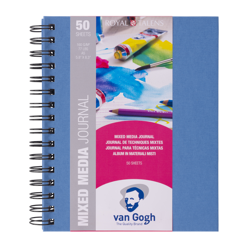 Van Gogh Mixed Media Journal Block mit Spirale und Mikroperforation 160gr A5 50 Blätter