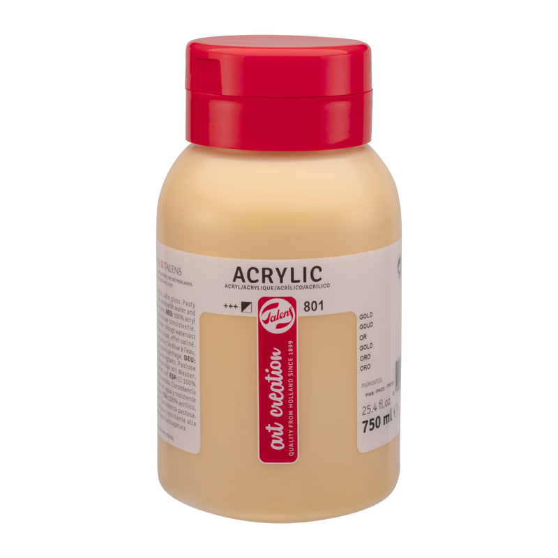 Acrylic 750 ml Color Gold. 801