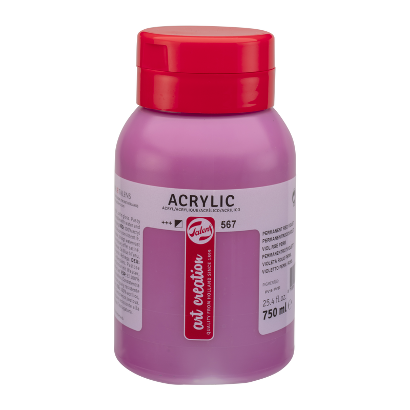 Acrylic 750 ml Color Violet Red Permanent . 567