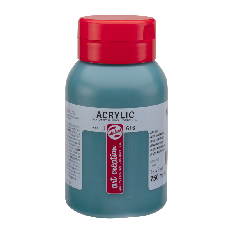 Acrylic 750 ml Color Emerald Green. 616