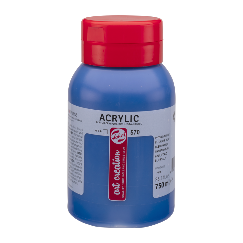 Acryl 750 ml Color Phthalo Blue. 570