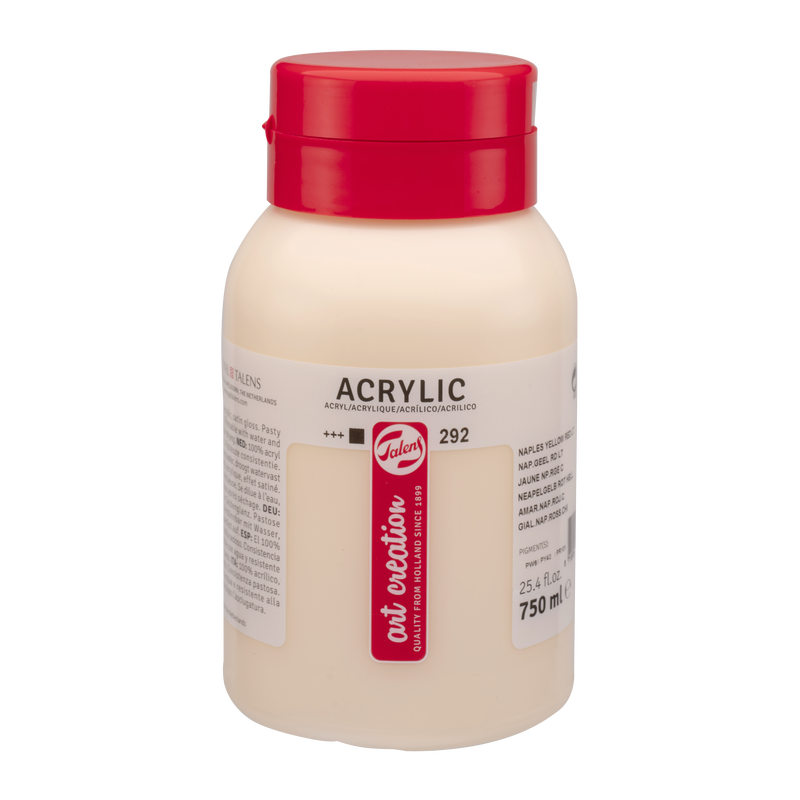 Acrylic 750 ml Color Naples Reddish Yellow. 292