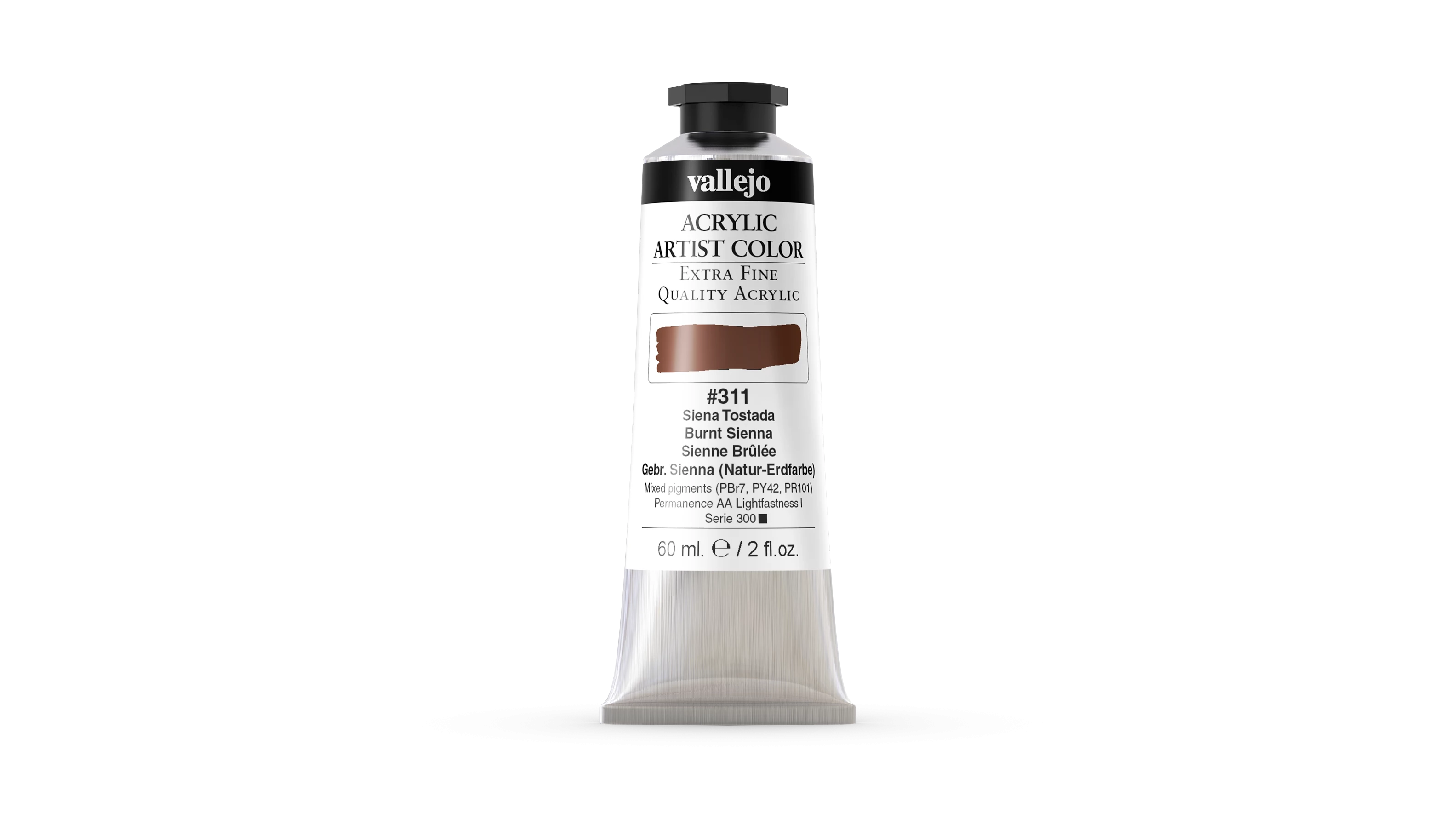 Acrílico Artist Vallejo 311 Siena Tostada 60 ml.