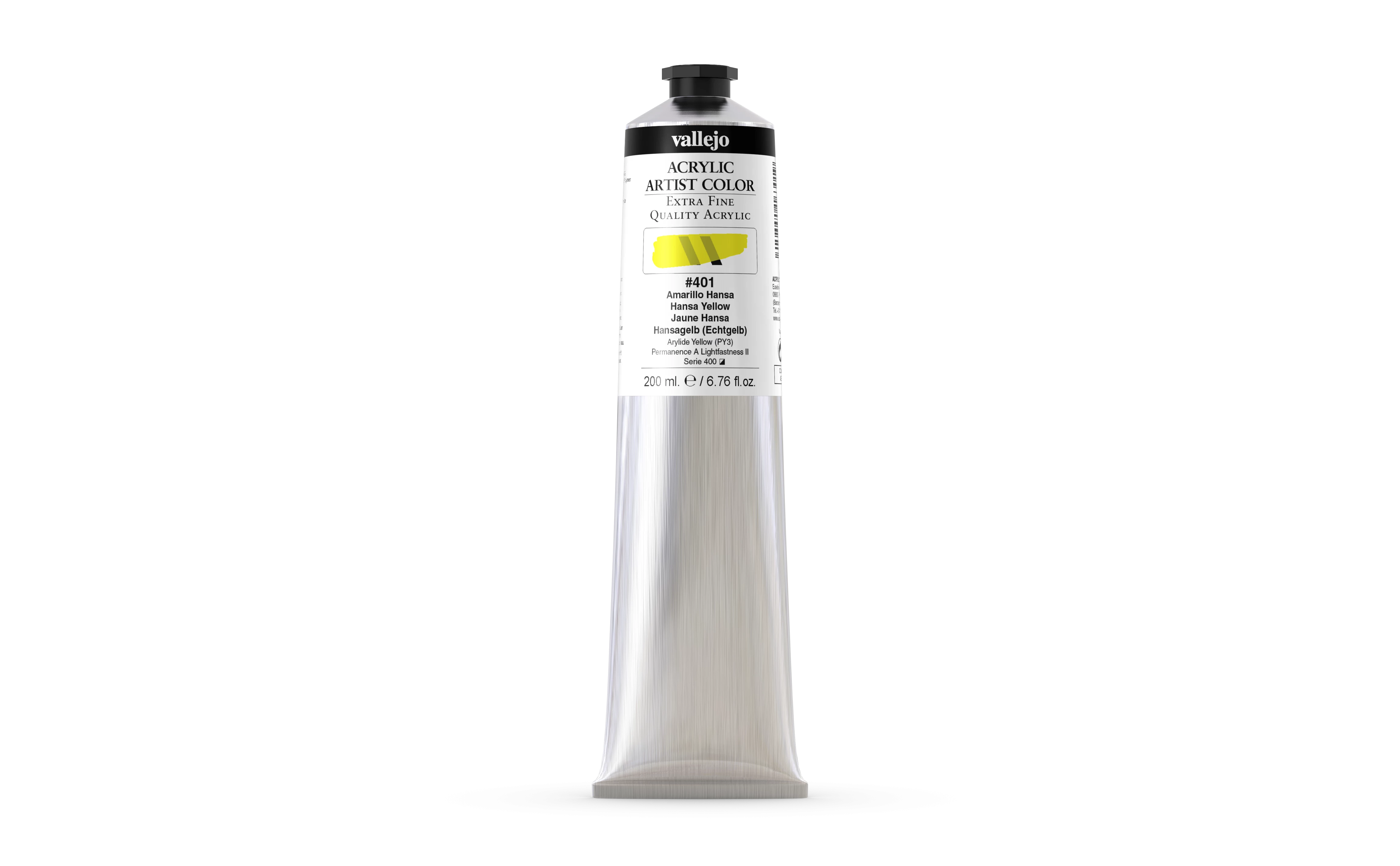 Acrílico Artist Vallejo 401 Amarillo Hansa 200 ml.