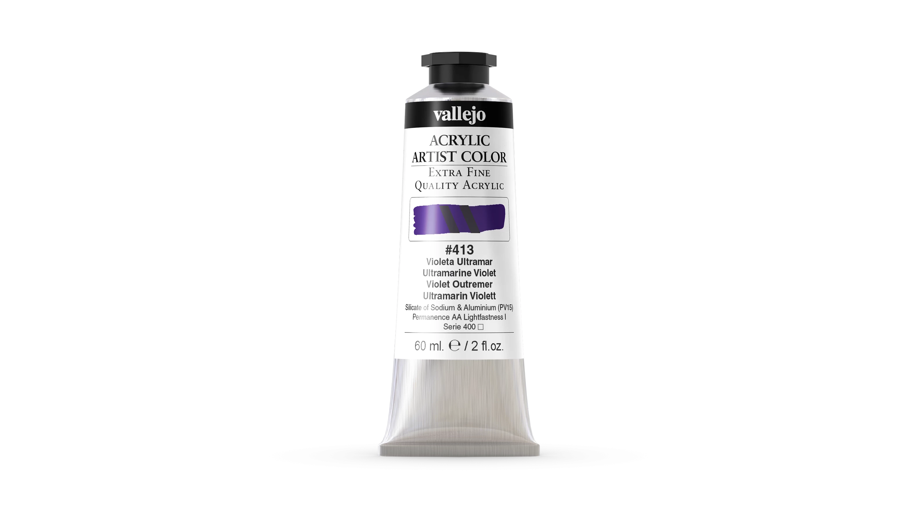 Acrílico Artist Vallejo 413 Violeta Ultramar 60 ml.