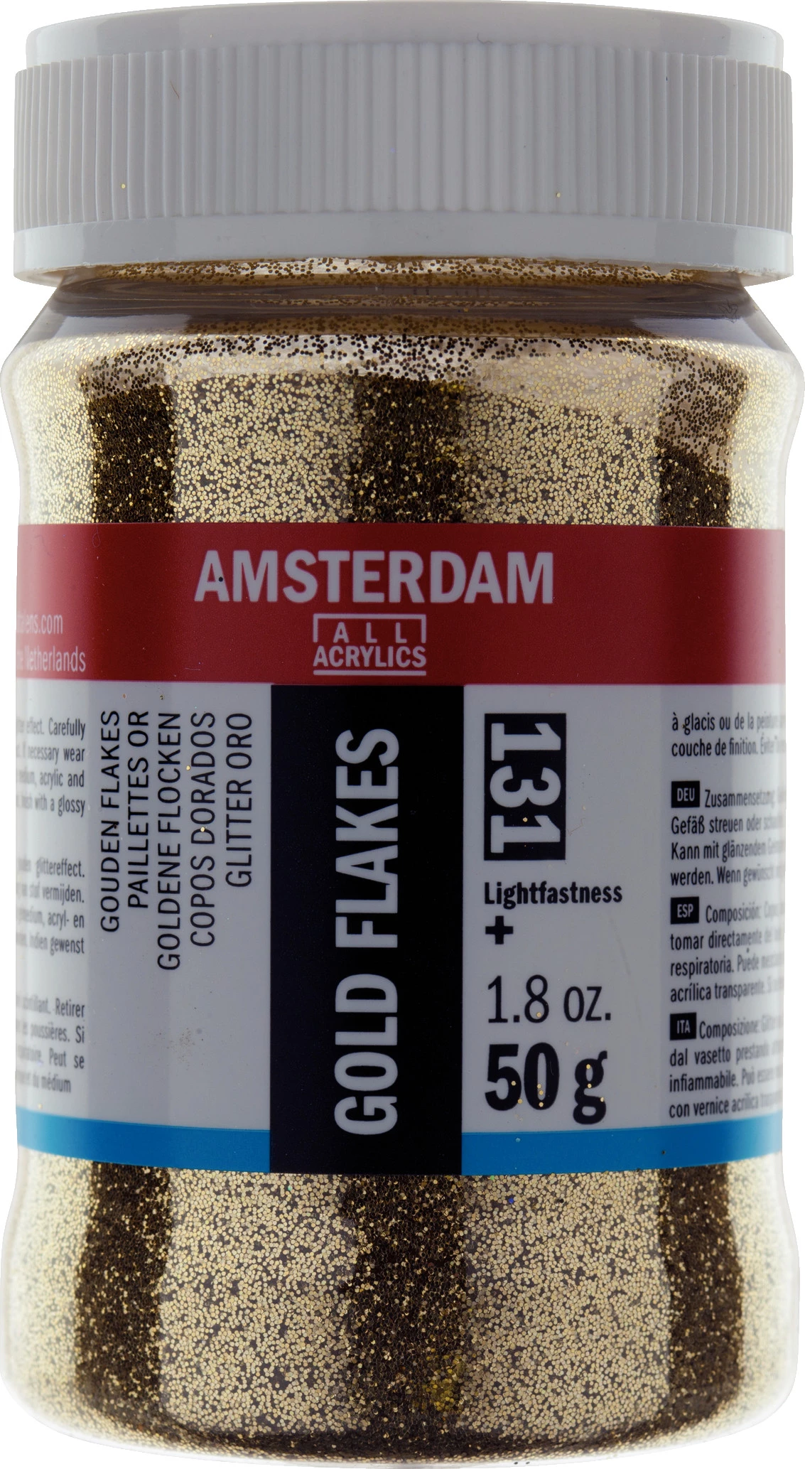 Amsterdam Bote de copos dorados 50g Frasco 75 ml