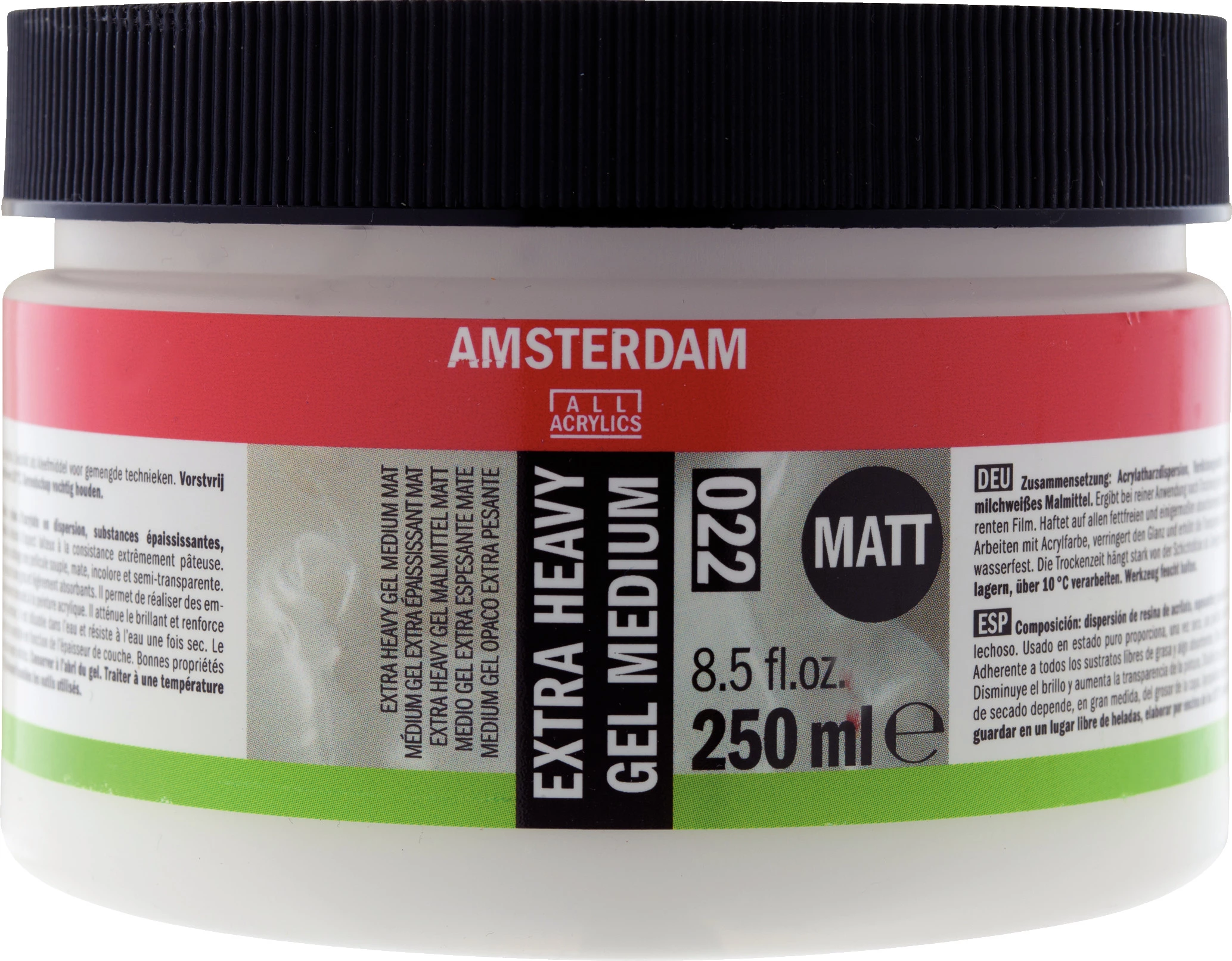 Amsterdam Bote de medio gel extraespesante mate 022 Frasco 250 ml