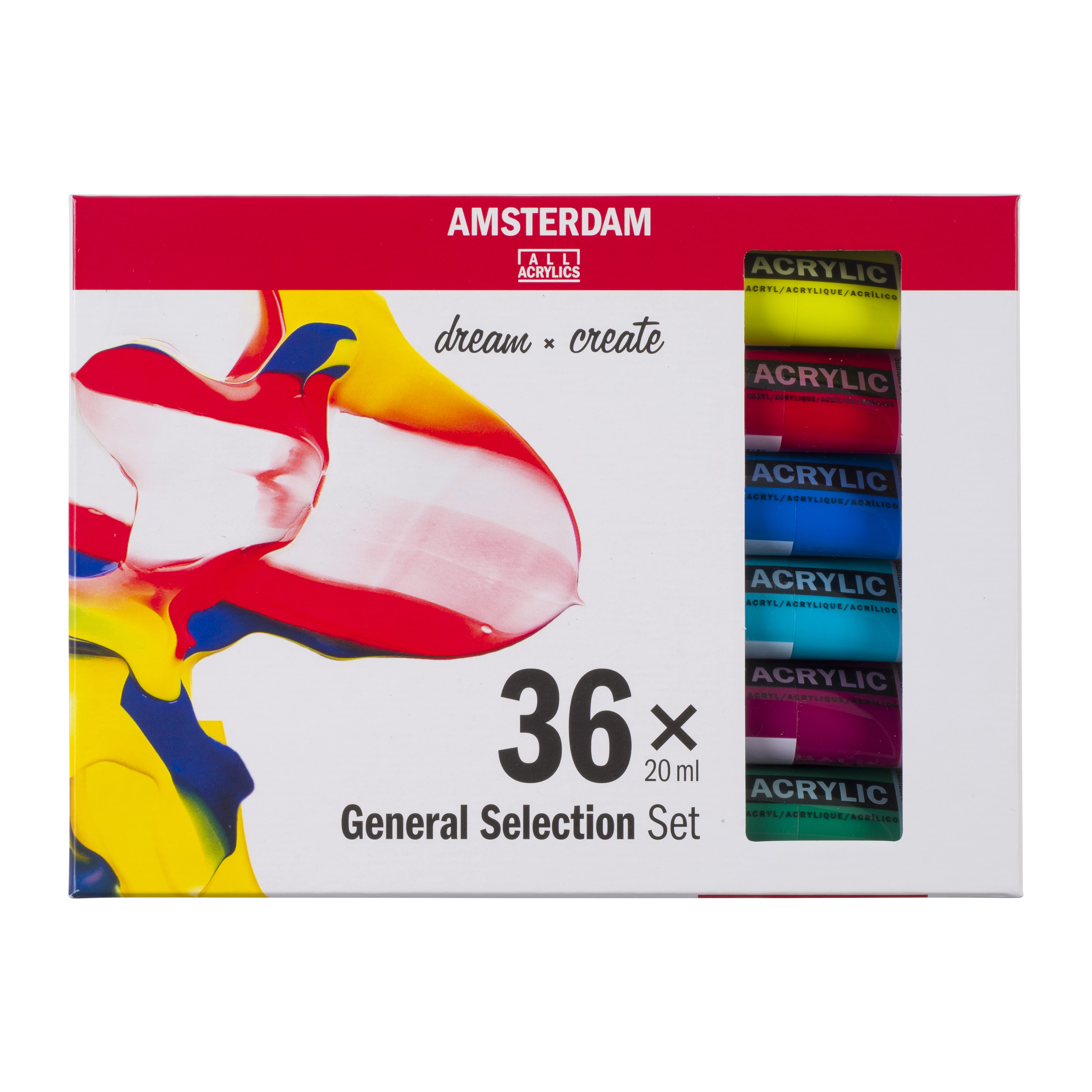 Amsterdam Set de Acrílicos 36 colores x 20 ml