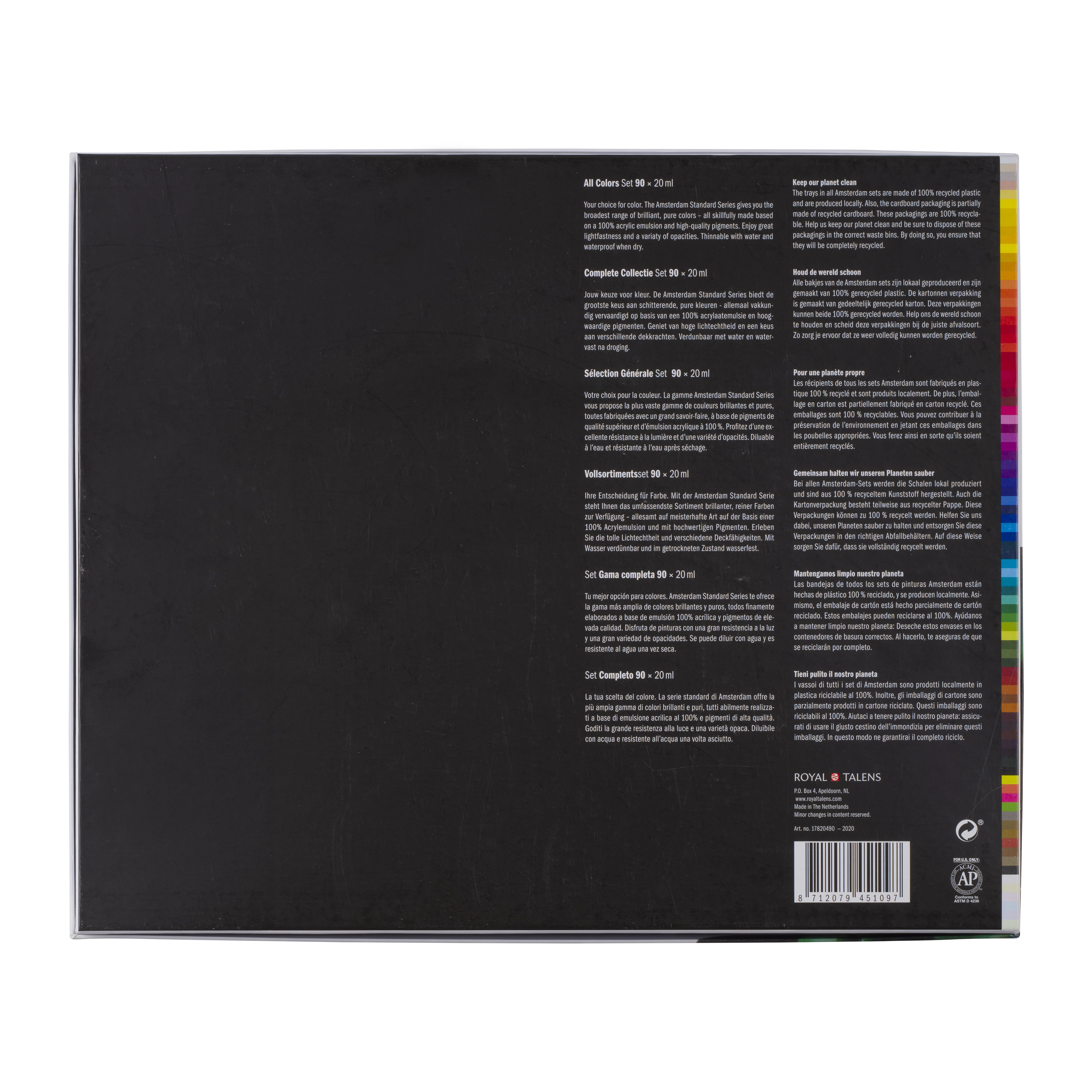 Amsterdam Set de Acrílicos 90 colores x 20 ml
