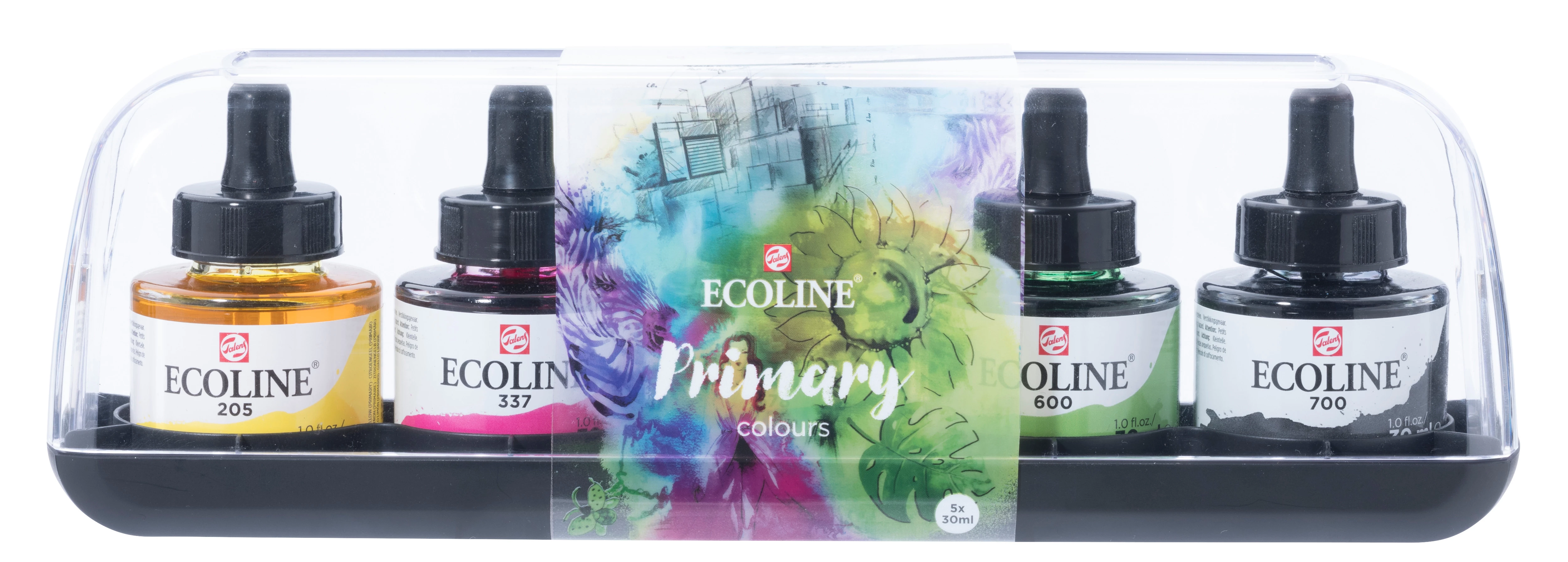 Talens Ecoline Acuarela Líquida Set Primario 5 x 30 ml