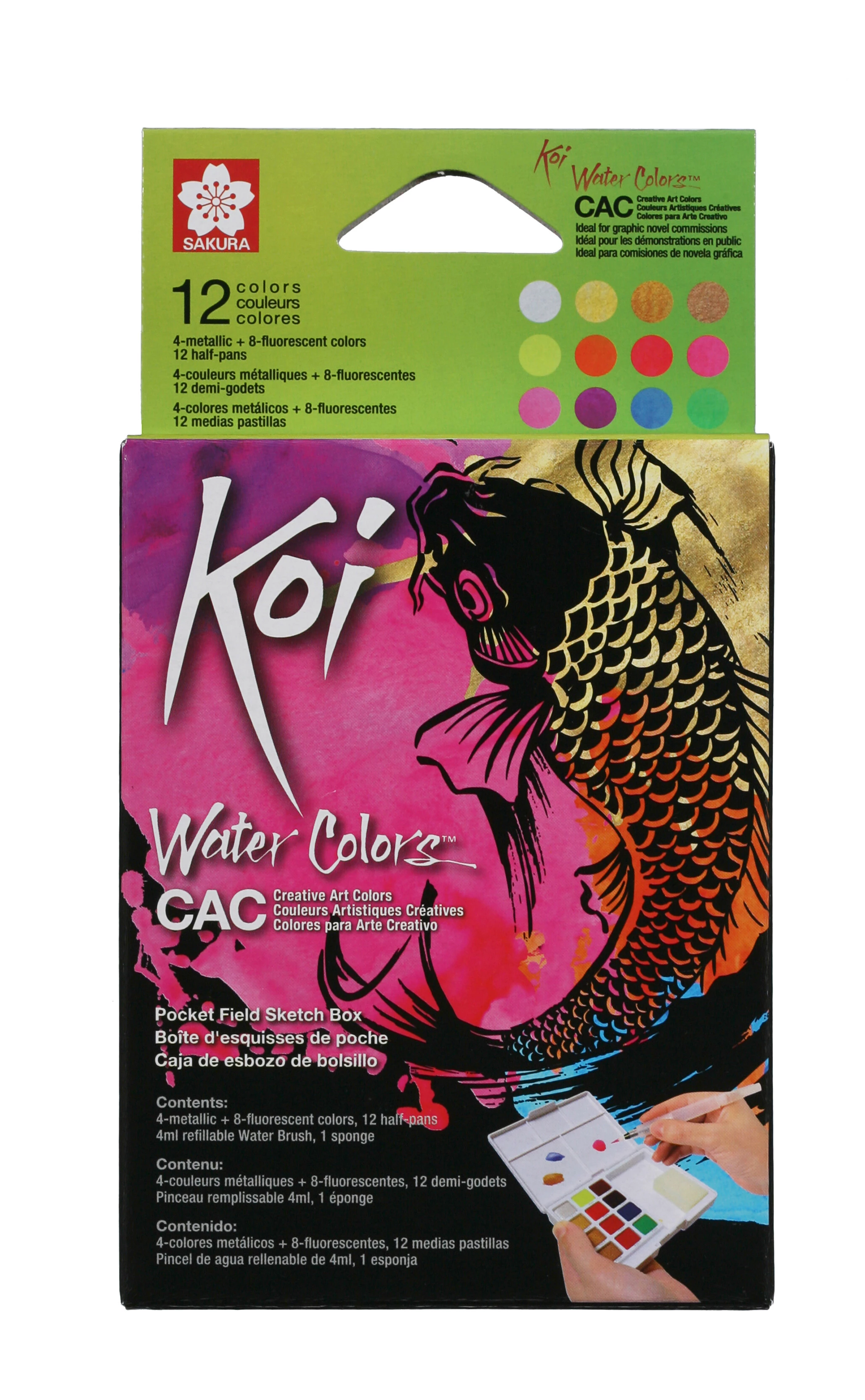 Sakura Koi Water Colors Sketch Box 12 Creative Art Colors 