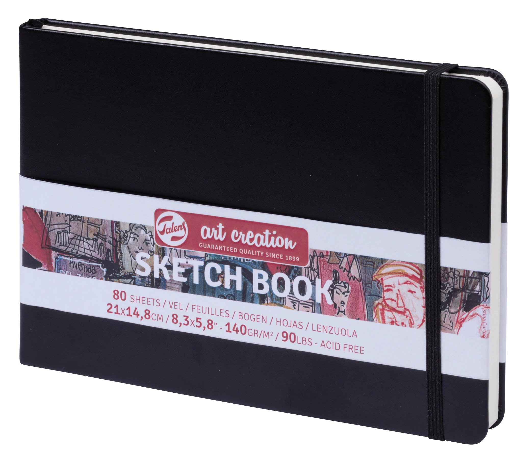 Talens Art Creation Cuaderno Bocetos Negro 14.8 x 21 cm 140 g 80 Hojas
