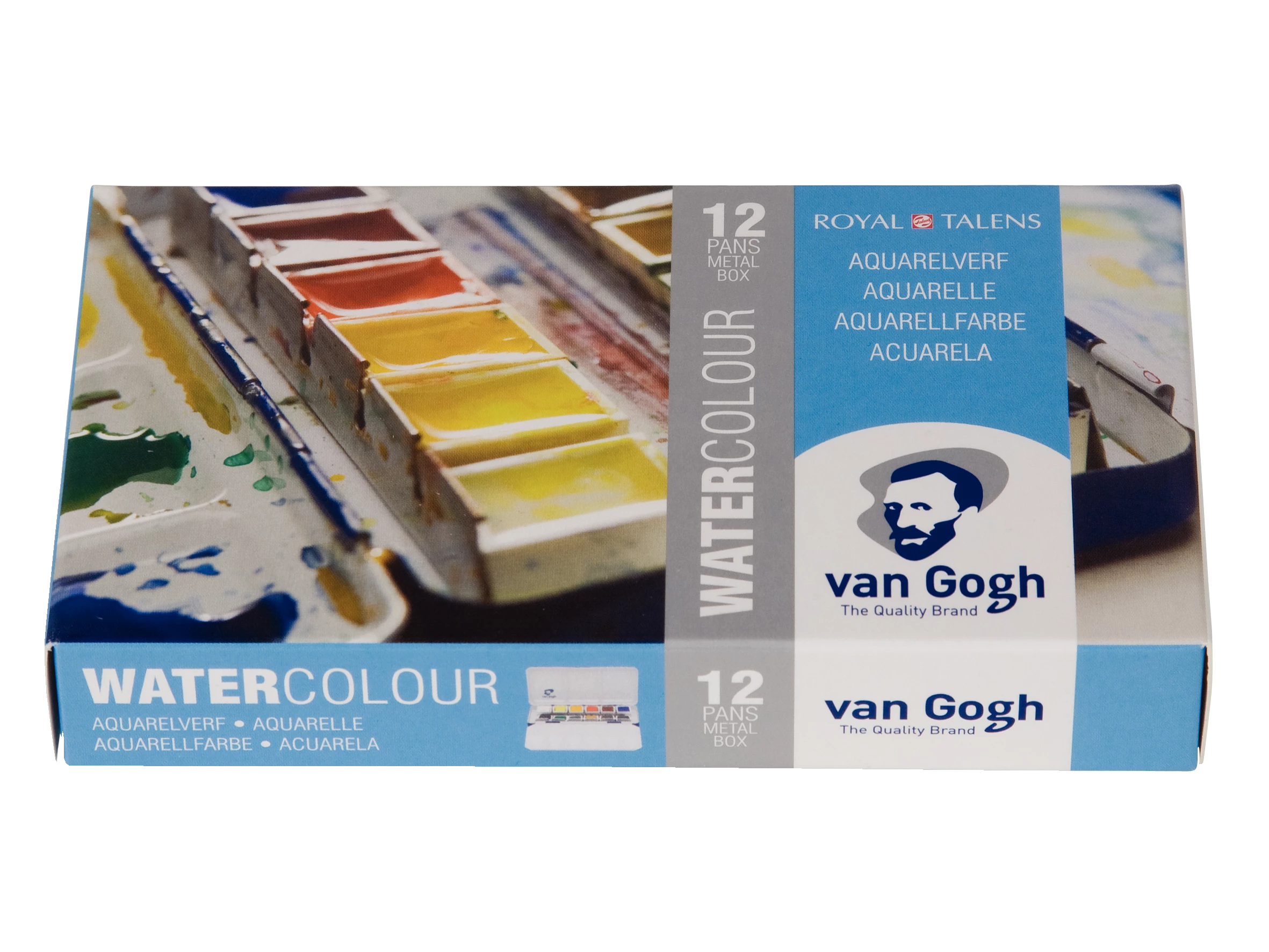 Van Gogh Caja de Acuarelas GWC Botánicos 24 x 1/2 Godet + Pincel serie 191 Nº6