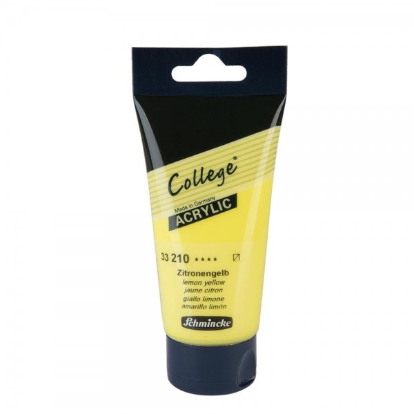 Acrylic College Schmincke 75ml Series 33 Number 210 Color Lemon Yellow