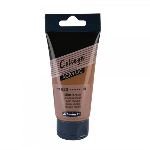 Acrylic College Schmincke 75ml Series 33 Number 620 Color Medium Brown