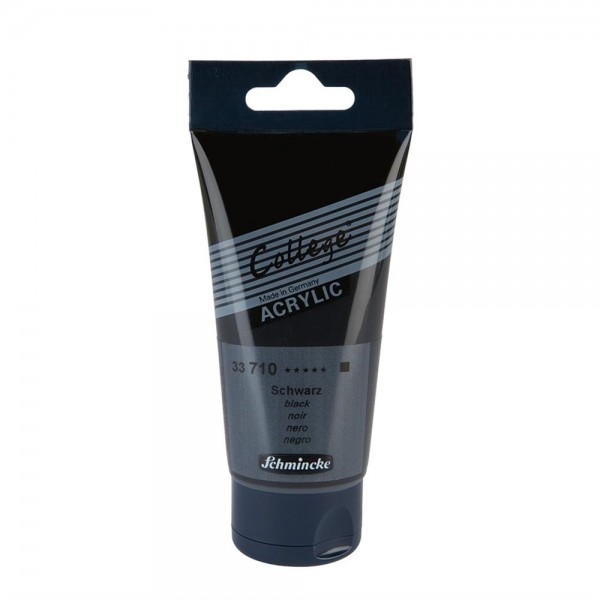 Acrylic College Schmincke 75ml Series 33 Number 710 Color Black