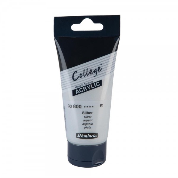 Acryl College Schmincke 75ml Serie 33 Nummer 800 Farbe Silber