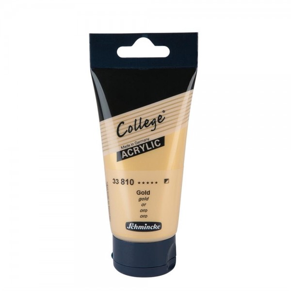 Acryl College Schmincke 75ml Serie 33 Nummer 810 Farbe Gold