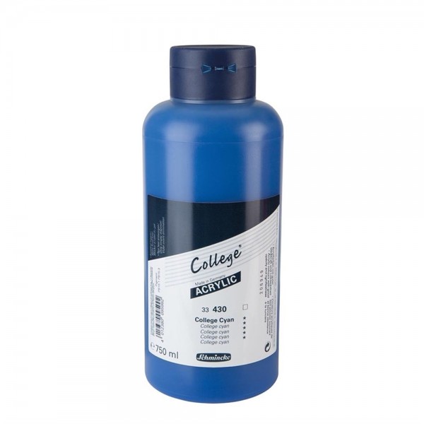 Acrylic College Schmincke 750ml Series 33 Number 430 Color College Cyan