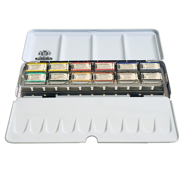 Schmincke Watercolor Box Horadam Aquarell 74718 12 x 1/1 Godet