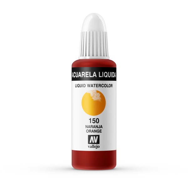 Flüssige Aquarellfarbe Vallejo 32ml Anzahl 150 Farbe Orange