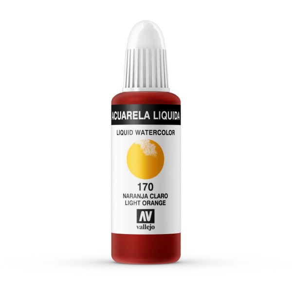 Acuarela Líquida Vallejo 32ml Número 170 Color Naranja Claro