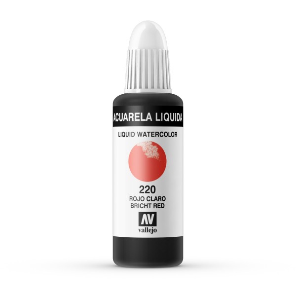 Acuarela Líquida Vallejo 32ml Número 220 Color Rojo Claro