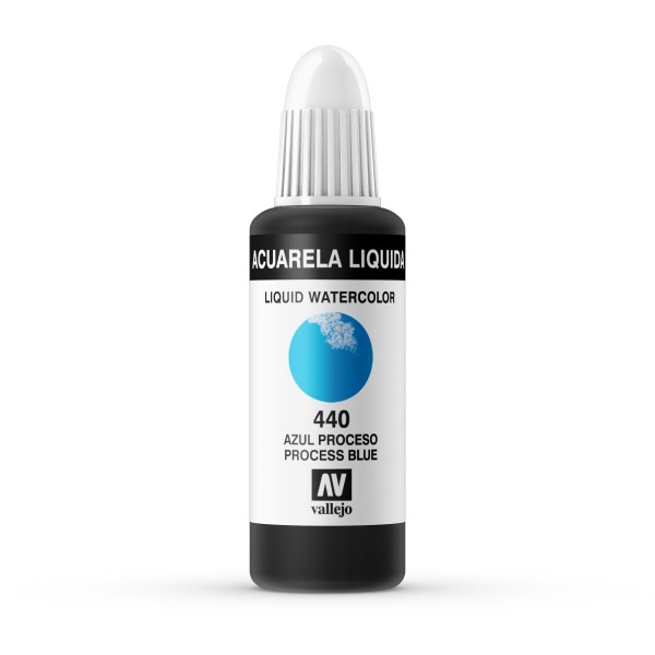 Vallejo Flüssige Aquarellfarben 32ml Anzahl 440 Farbe Primärblau