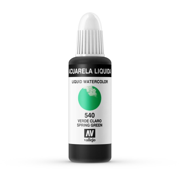 Vallejo Liquid Watercolor 32ml Number 540 Color Light Green