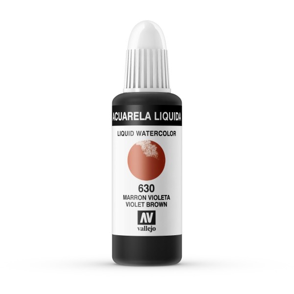 Vallejo Liquid Watercolor 32ml Number 630 Color Violet Brown