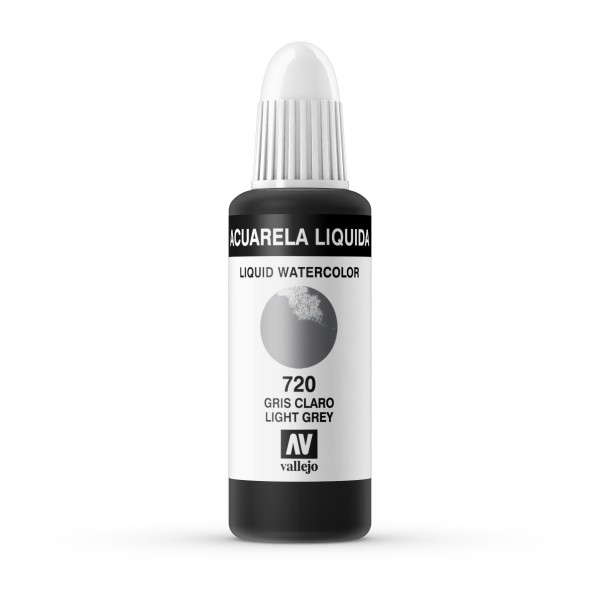 Vallejo Liquid Watercolour 32ml Nummer 720 Farbe Hellgrau