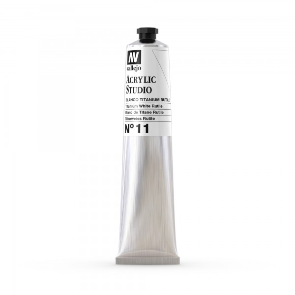 Acrilyc Studio Vallejo Tube 58ml Anzahl 11 Farbe Titanium White