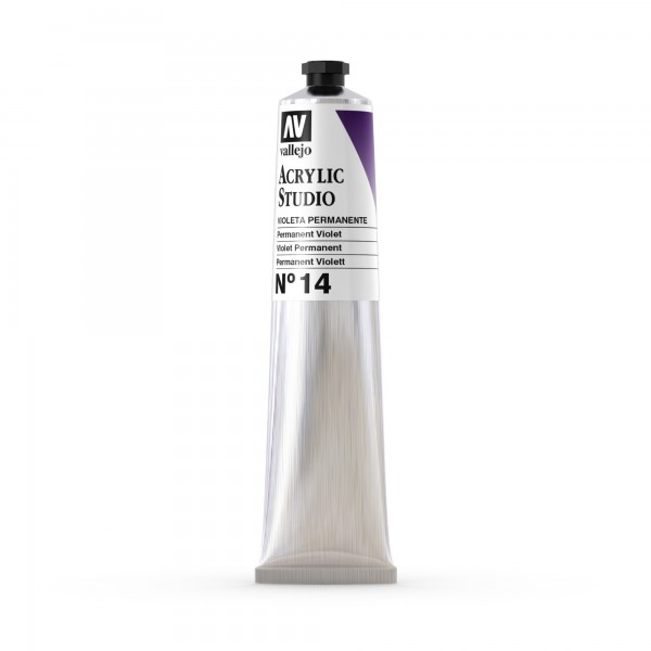 Acrylic Studio Vallejo Tube 58ml Number 14 Color Permanent Violet