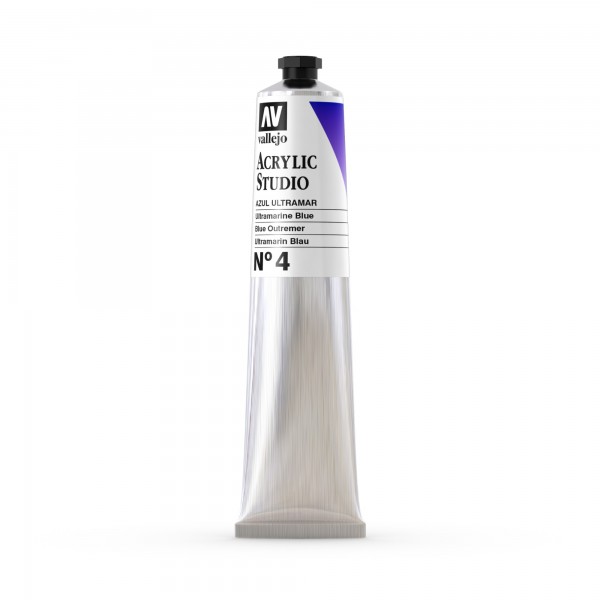 Acrylic Studio Vallejo Tube 58ml Anzahl 4 Farbe Ultramarinblau