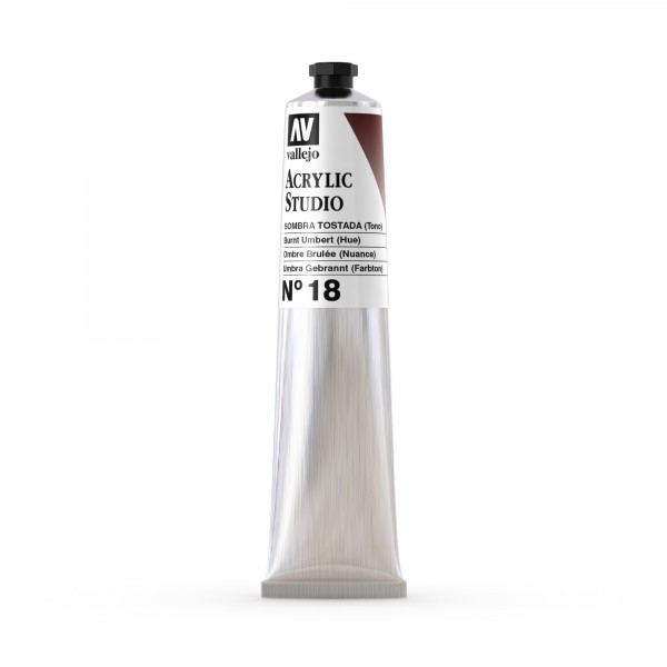 Acrylic Studio Vallejo Tube 58ml Anzahl 18 Farbe Toasted Shade